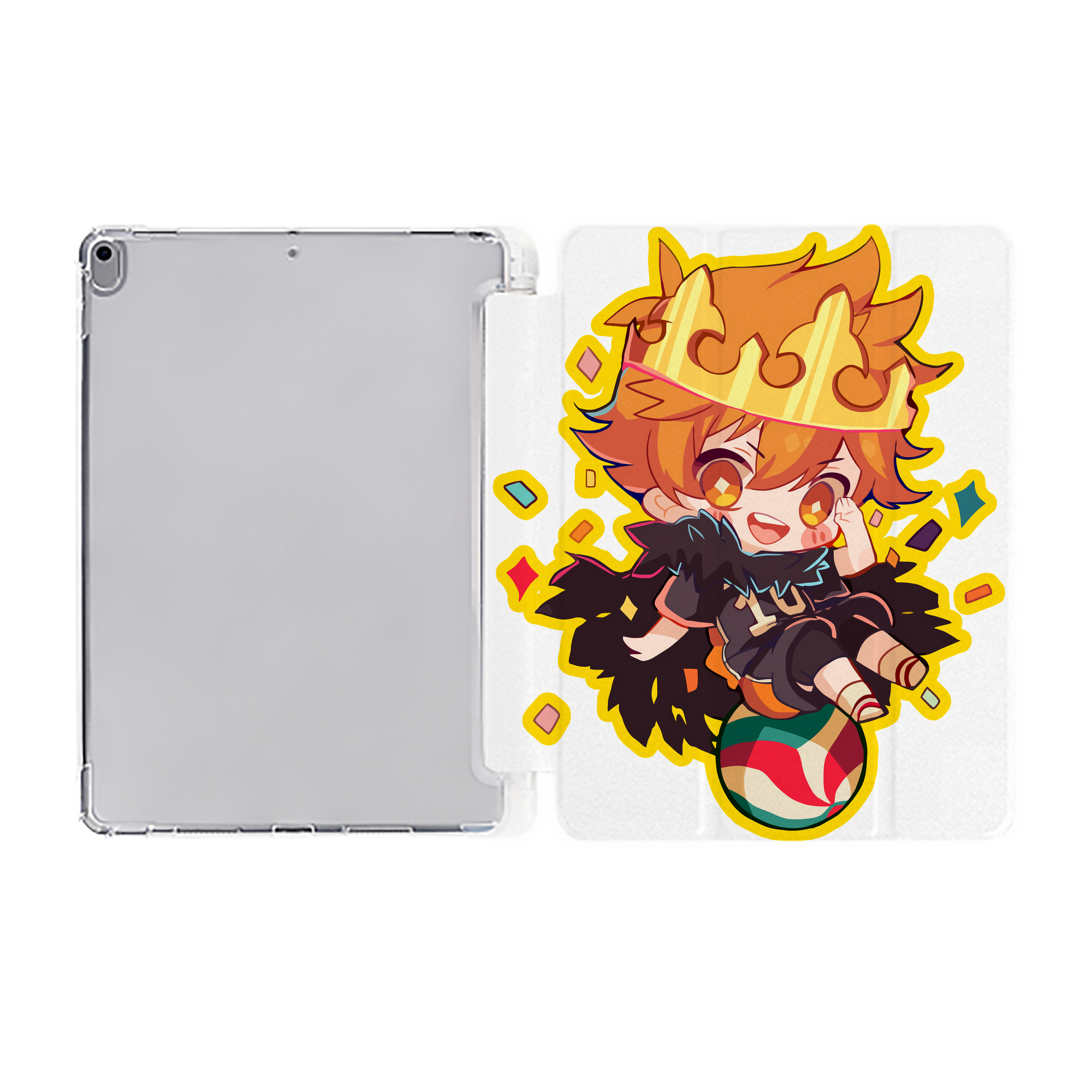 （画像用） ハイキュー!! Haikyu!! IPad ケース ペン収納付き 三つ折りスタンド PUレザー×シリコン 対応機種9.5/10.5/10.9インチ